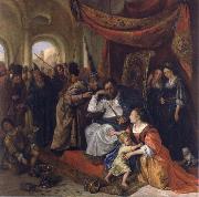 Jan Steen Moses trampling on Pharaob-s crown oil painting artist